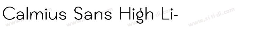 Calmius Sans High Li字体转换 Calmius Sans High Li字体转换